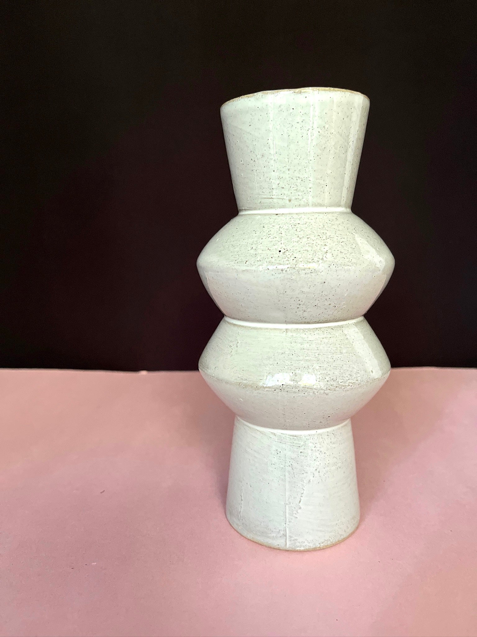 Grey angular vase contemporary design modern style