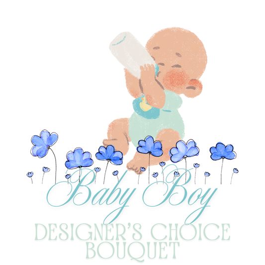 baby boy birth flower bouquet